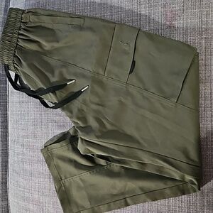 Mens olive cargo joggers